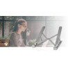 Support pour Ordinateur Portable Nedis - Compact, Pliable, Angle Réglable, Circulation d'Air, Sac de Rangement