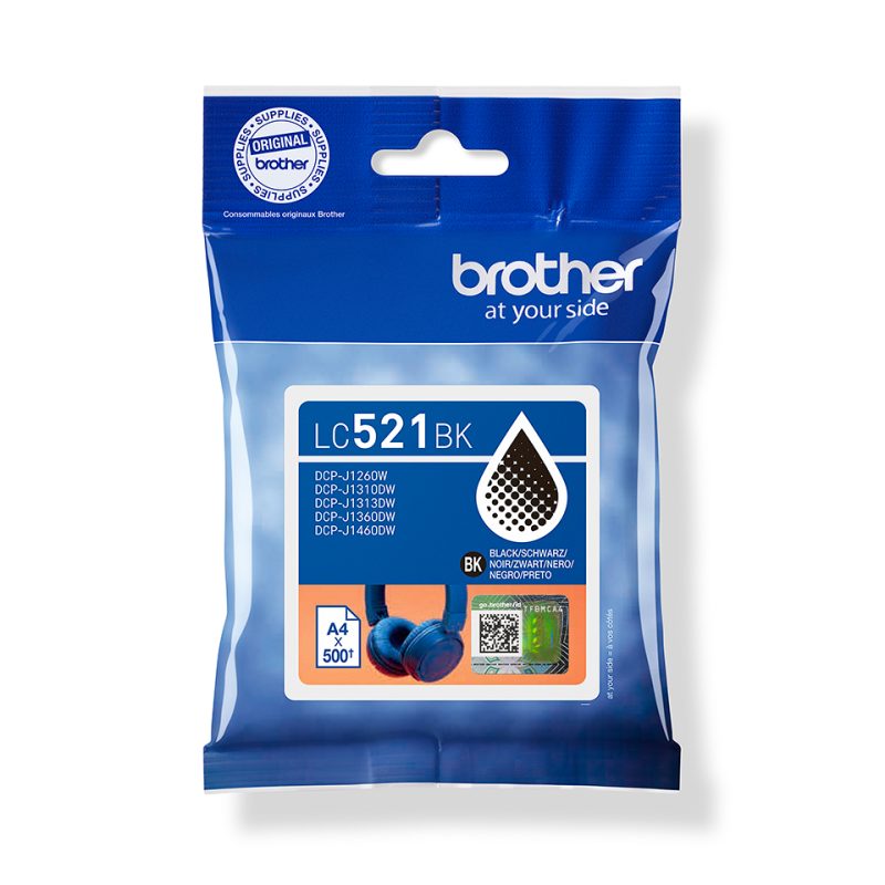 Brother LC-521BK – Originele zwarte inktcartridge