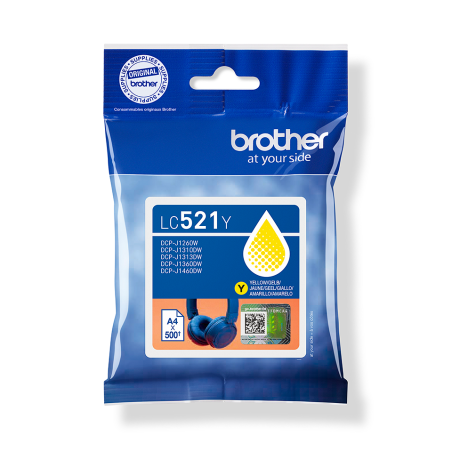 LC-521Y Originele Brother inktcartridge - Geel