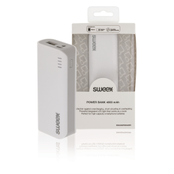 Sweex Draagbare Powerbank 4000 mAh USB Wit