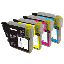 4 compatibele inktpatronen voor Brother LC-985 printer