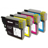 4 compatibele inktpatronen voor Brother LC-985 printer