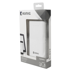 König Batterie de secours pour telephone 15000 mAh USB Blanc