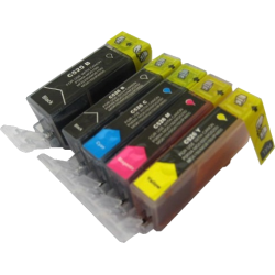 5 compatibele inktpatronen voor Canon PGI-525 + CLI-526 printer
